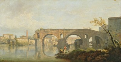 Die Ponte Rotto, Rom von Claude Joseph Vernet